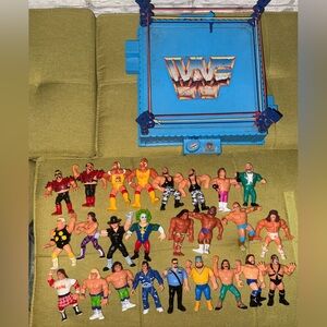Hasbro Wrestling Action Figures with Blue Ring Playset